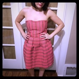 Aina Be Strapless Pattern Mini Dress sz Small